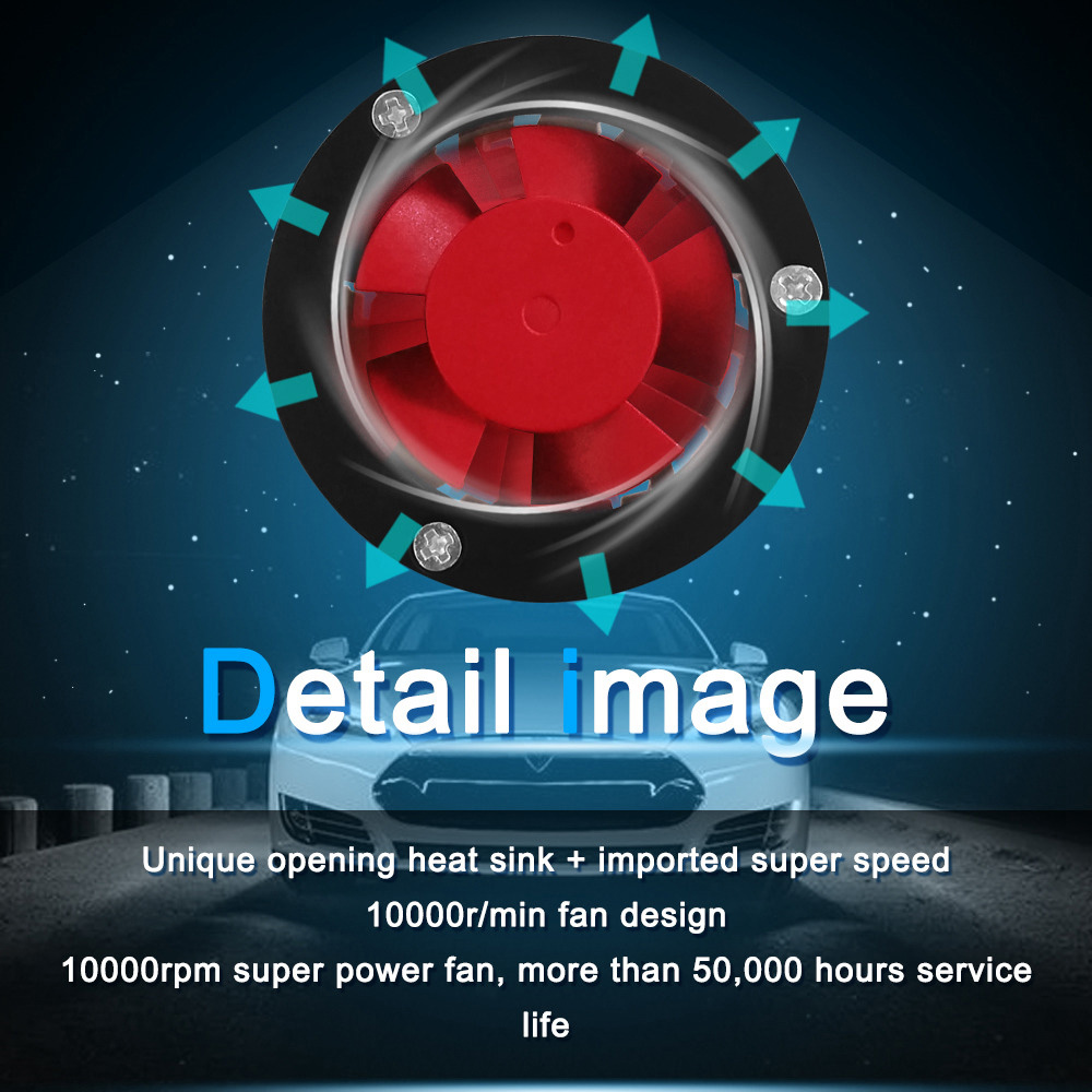 G7-H4/9003/HB2 Car LED Headlight Bulb 80W 6000K 8000 Lumens Extremely Bright Chips Conversion Kit
