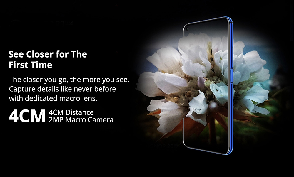 Huawei Honor 20 6.26 Inch 4G LTE Smartphone Kirin 980 8GB 256GB 48.0MP + 16.0MP + 2.0MP Triple Rear Cameras Android 9 Fast Charging Side-mounted Fingerprint - Blue