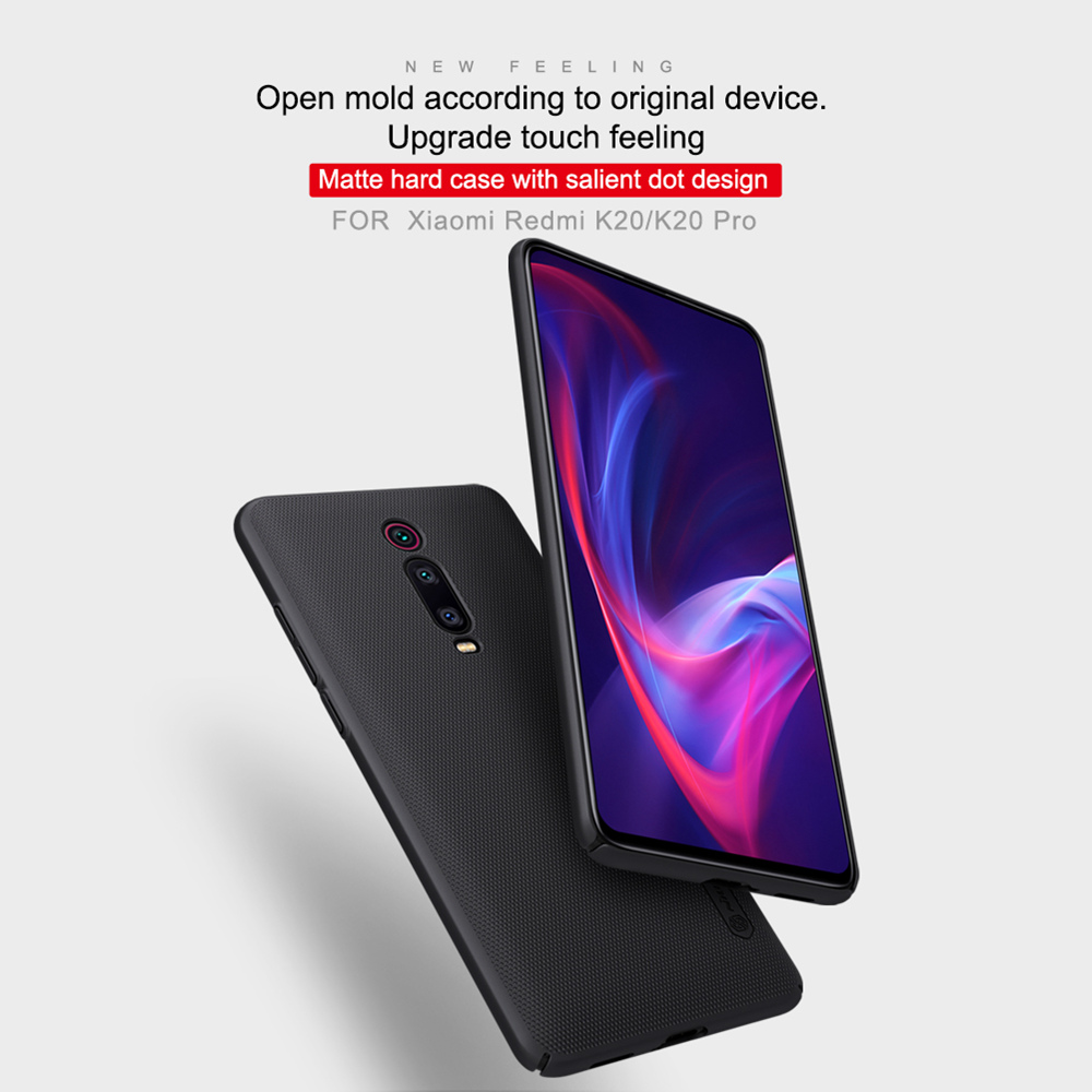 NILLKIN Matte Hard Phone Case for Xiaomi Redmi K20 / K20 Pro Protective Back Cover - Black
