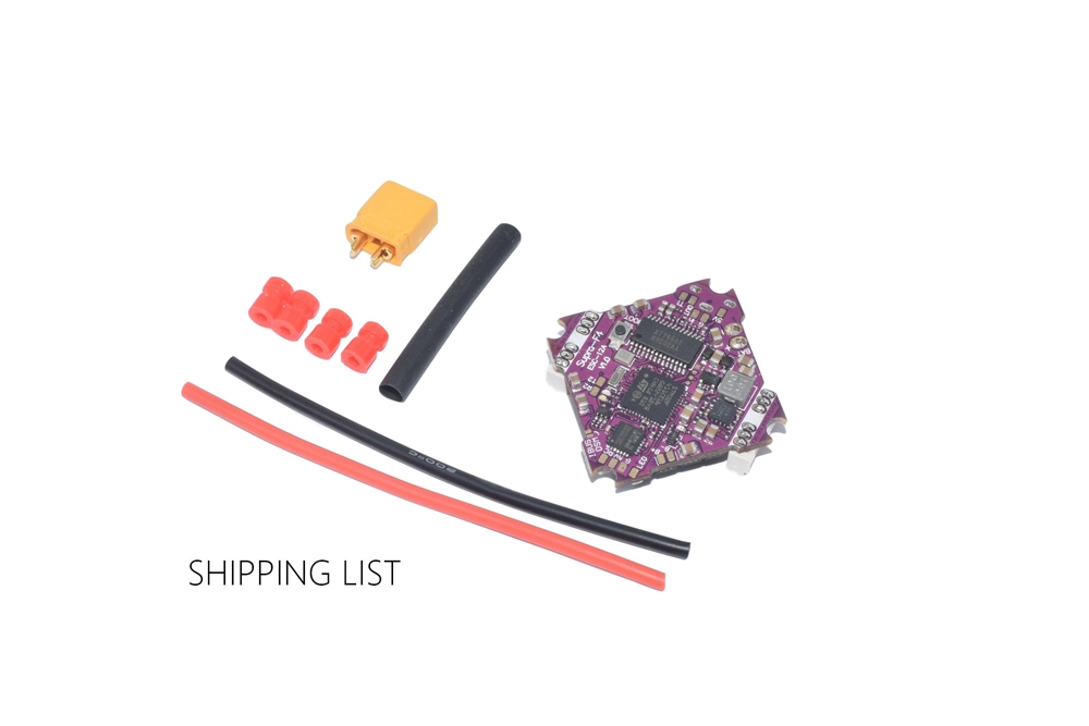 Aurora RC Supra-F4-12A v1.0 2-4S AIO Flight Control F411 OSD BEC Built-in 12A BLheli_S ESC For FPV Racing Drone