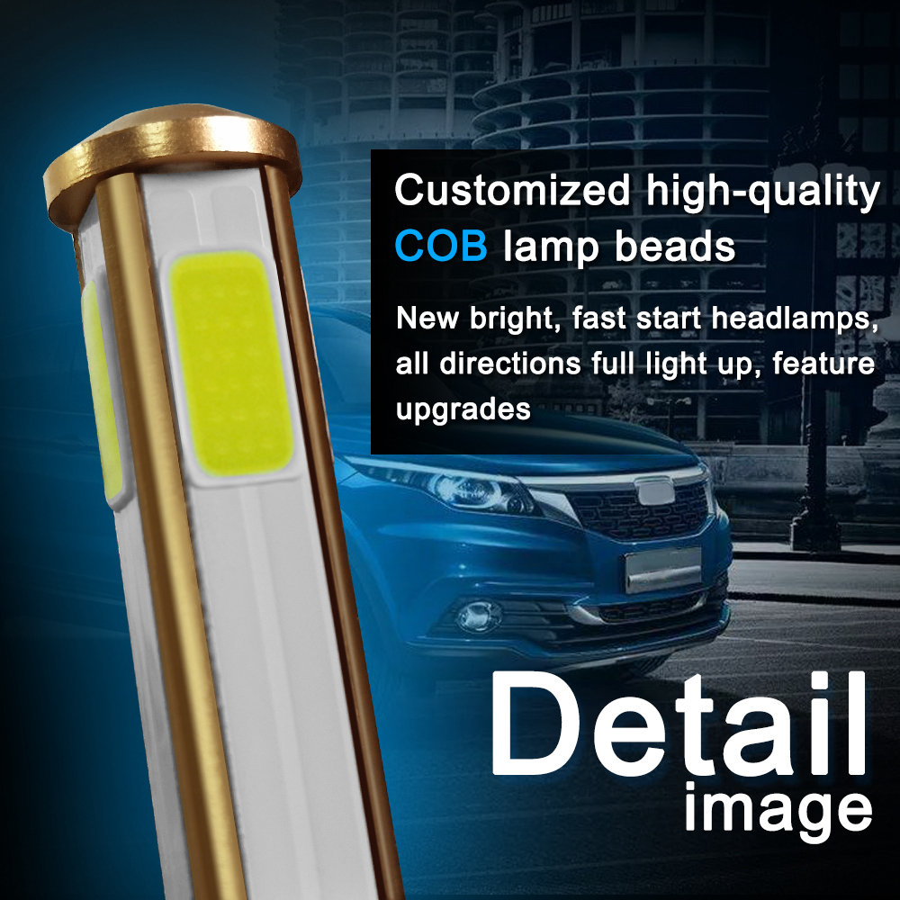 G7-H8/H9/H11 Car LED Headlight Bulb 80W 6000K 8000 Lumens Extremely Bright Chips Conversion Kit