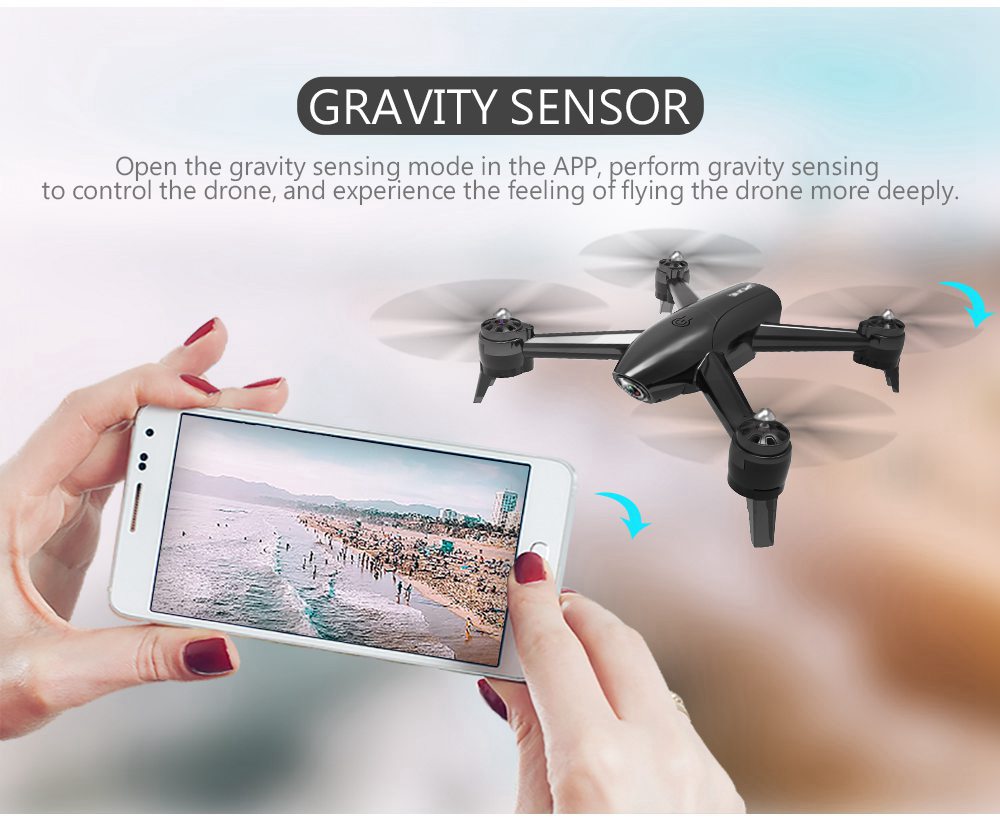 ZLRC SG106 4K WIFI FPV 22mins Flight Time RC Quadcopter With Dual Camera Switchable Optical Flow Positioning RTF - Black