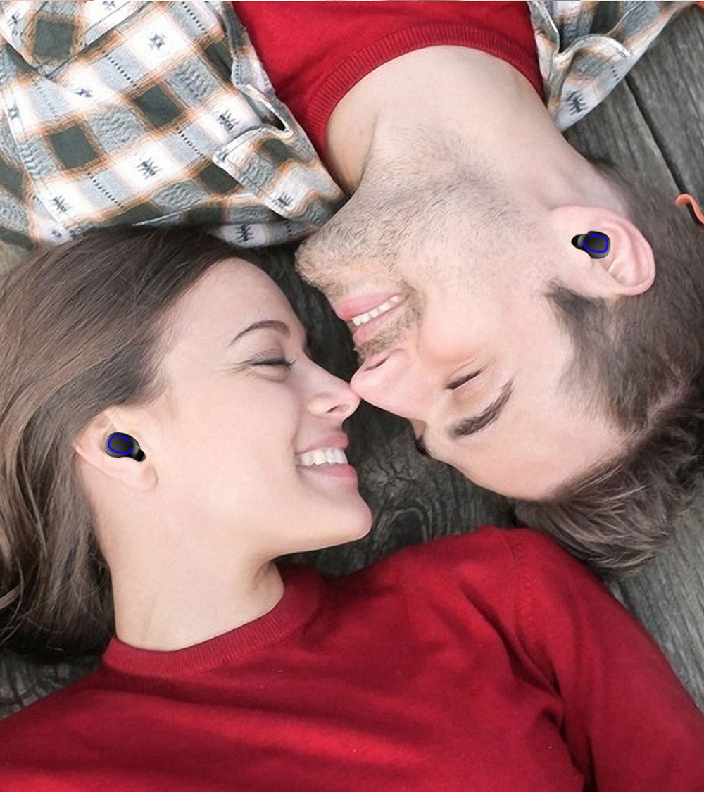X11 TWS Bluetooth V5.0 IPX6 Wireless Earphones 6D HiFi Surround Sound Touch Control - Black