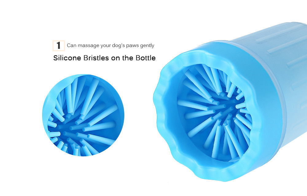 Paw Washer Cup For Dogs Cats Pet Plastic Cleaning Tool - Size S Blue