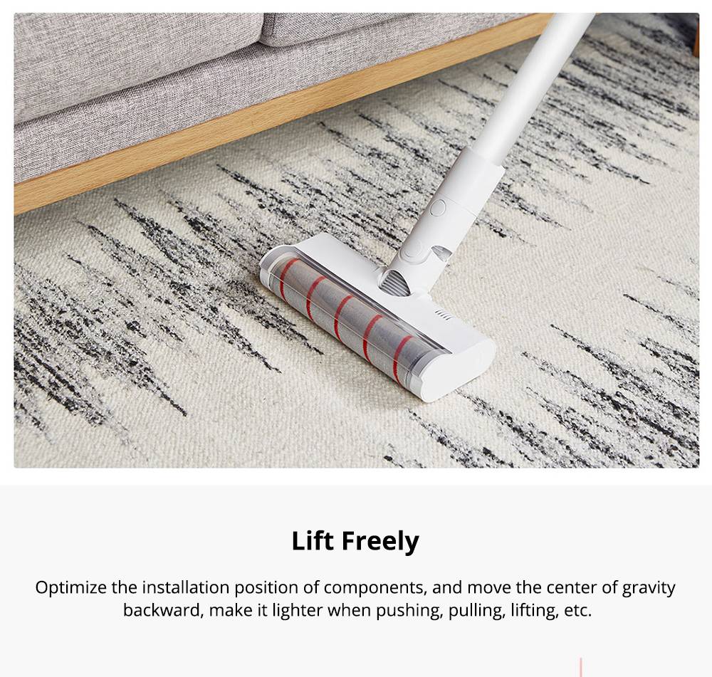 Xiaomi Dreame V8 Cordless Stick Vacuum Cleaner 18000 Pa Suction 45 Minutes Anti-winding Hair Mite Cleaning Chinese Version - White