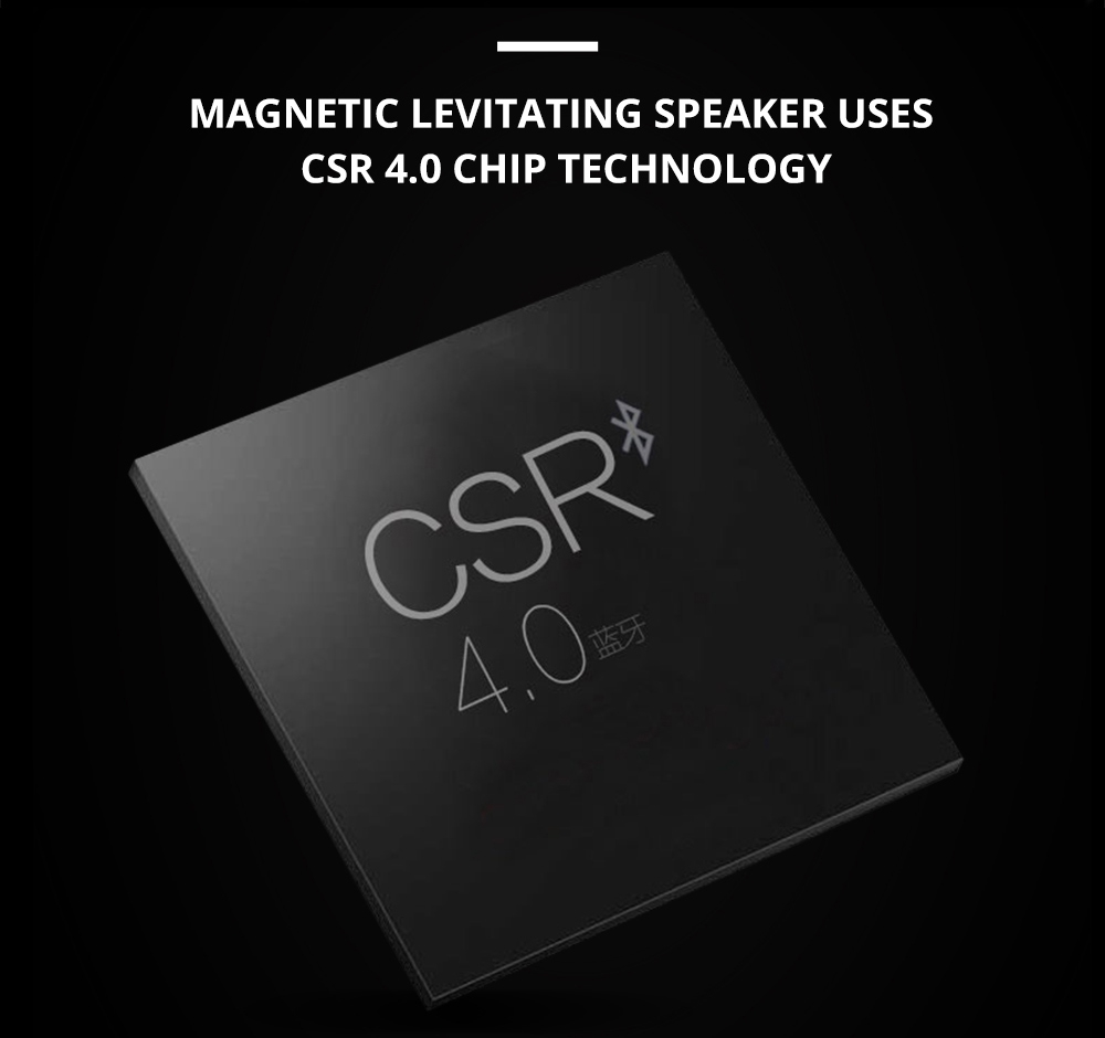 M1 Bluetooth Magnetic Suspension Speaker HD Surround Sound LED Light Base - Copper