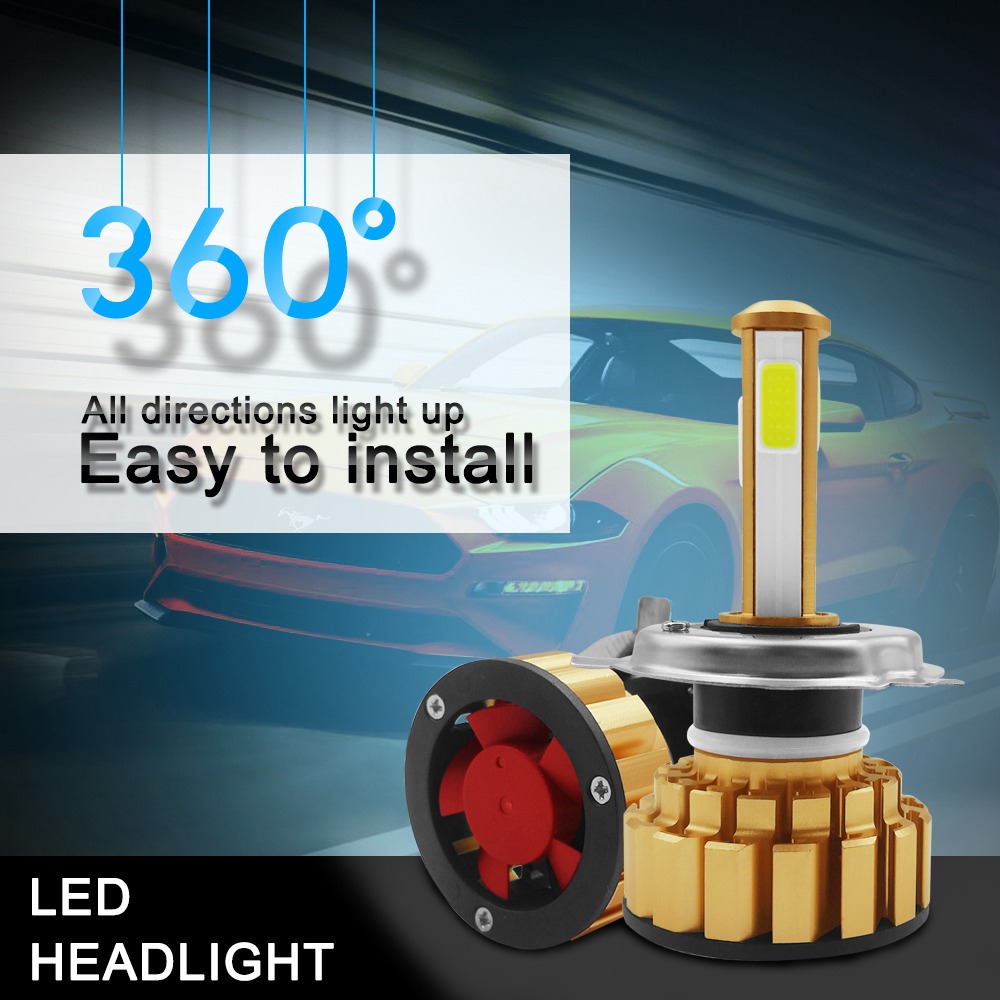 G7-H4/9003/HB2 Car LED Headlight Bulb 80W 6000K 8000 Lumens Extremely Bright Chips Conversion Kit