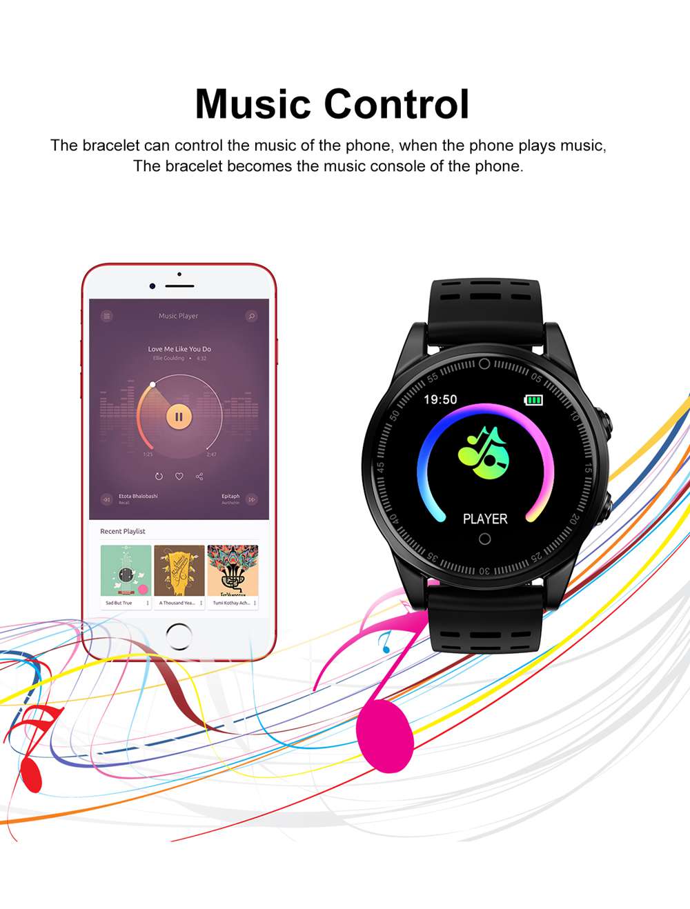 R13 Pro SmartWatch 1.22 Inch IPS Screen IP67 Heart Rate Blood Pressure Monitor Silicon Strap - Silver&Green