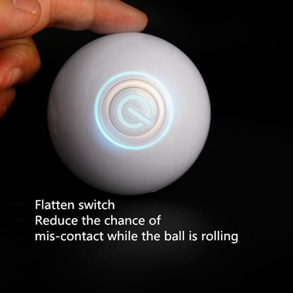 Automatic Cat Teasing LED Flash Rolling Ball for Dogs Cat Toys With 2 pcs Cat Teasing Sticks - White