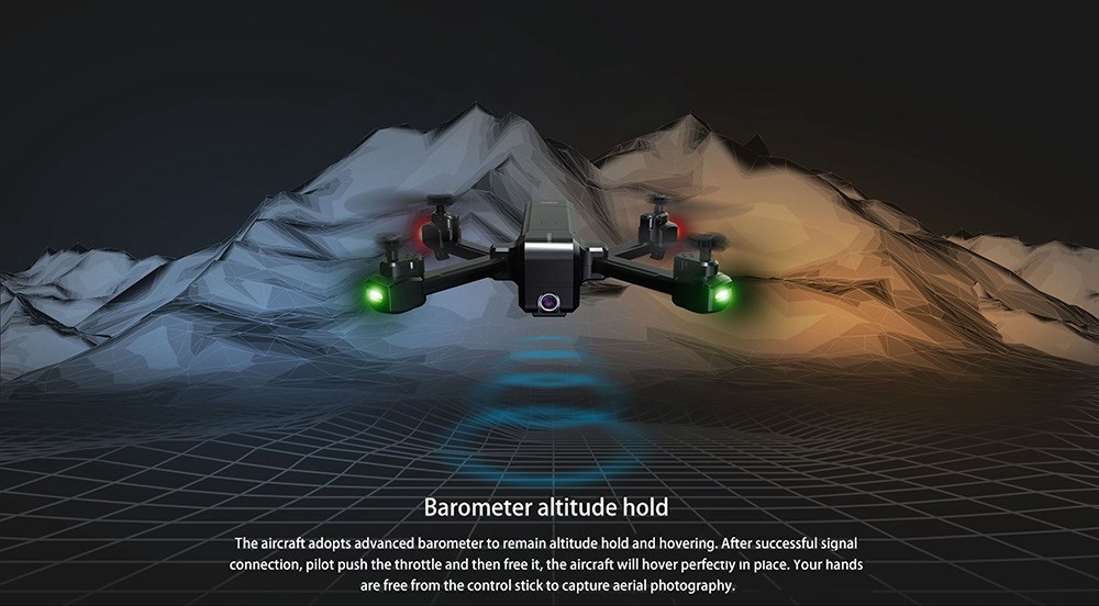 MJX X103W 5G WIFI GPS Foldable RC Quadcopter with 2K Camera Single-axis Mechanical Gimbal RTF - Two Batteries