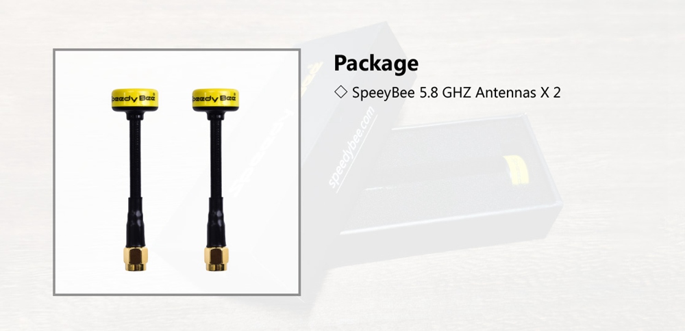 2PCS SpeedyBee 5.8GHz 2dBi FPV Antenna For RC Drone Aircraft FPV Goggles Monitor Video Trandmitter Receiver LHCP - SMA