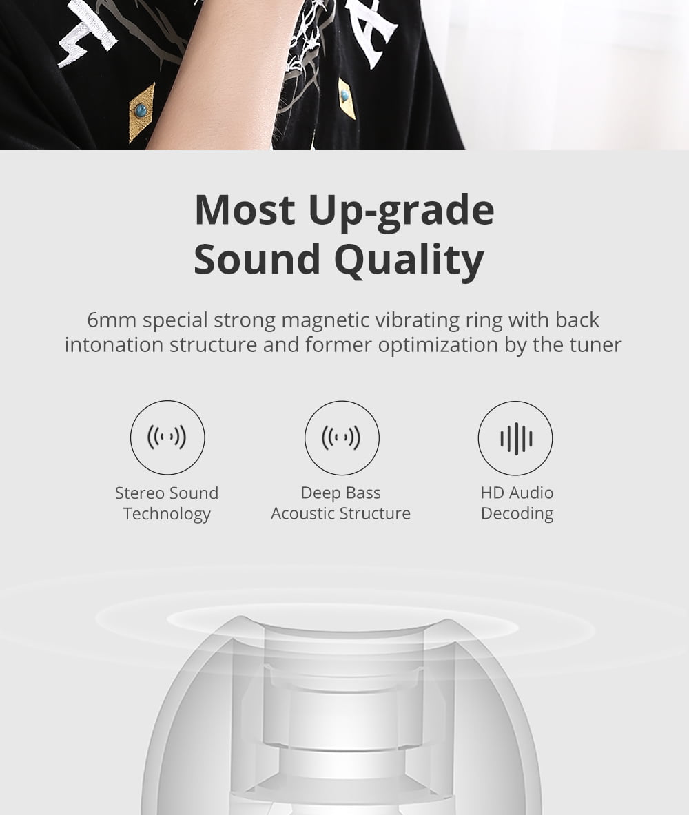 T2 Bluetooth 5.0 TWS Earphones With Charging Case Realtek SoC Button Control