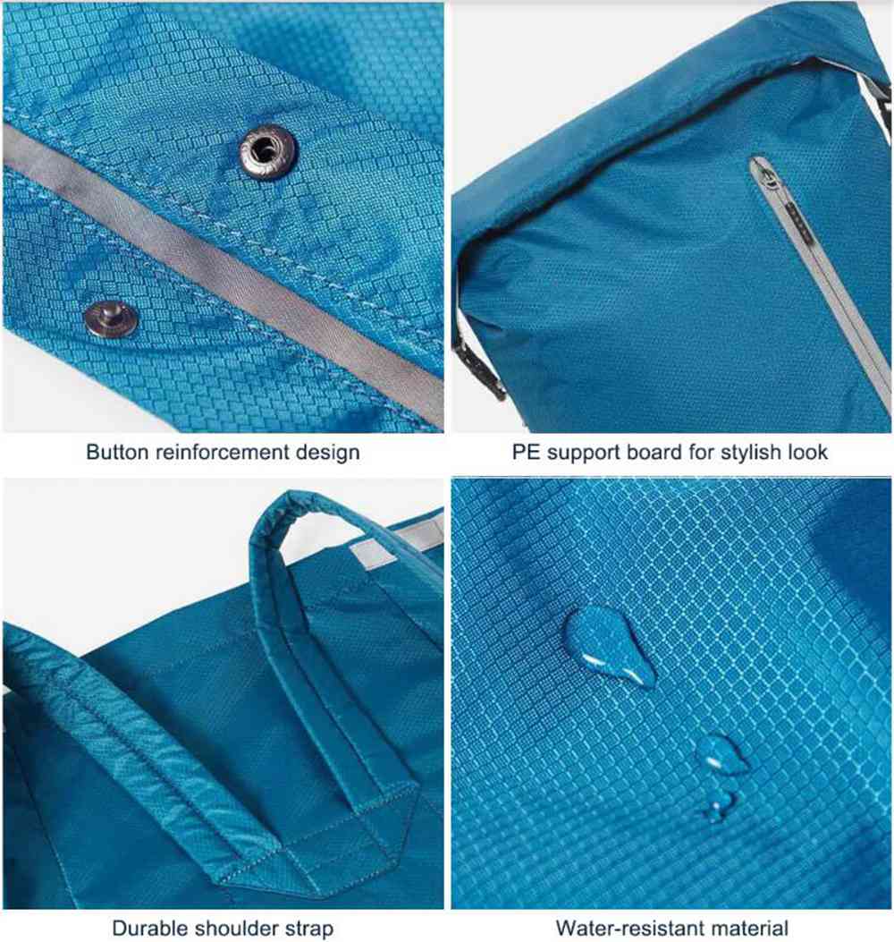 Xiaomi 90 Fen Multi-function Sports Foldable Backpack Unisex Outdoor Travel Rucksack 20L From Xiaomi Youpin - Black
