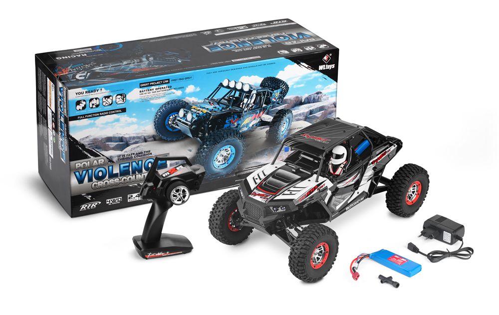 Wltoys 10428-B2 VIOLENOE 1/10 2.4G 4WD Electric Rock Crawler Vehicle Climbing Truck RC Car With LED Light RTR