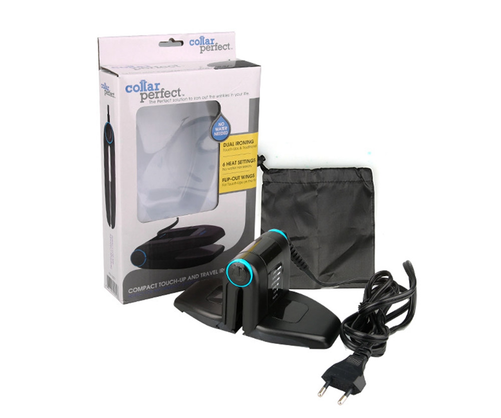 Mini Travel Portable Handheld Iron Electric Foldable Hanging Clothes - Black