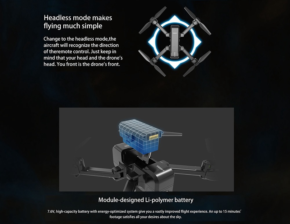 MJX X103W 5G WIFI GPS Foldable RC Quadcopter with 2K Camera Single-axis Mechanical Gimbal RTF - Two Batteries