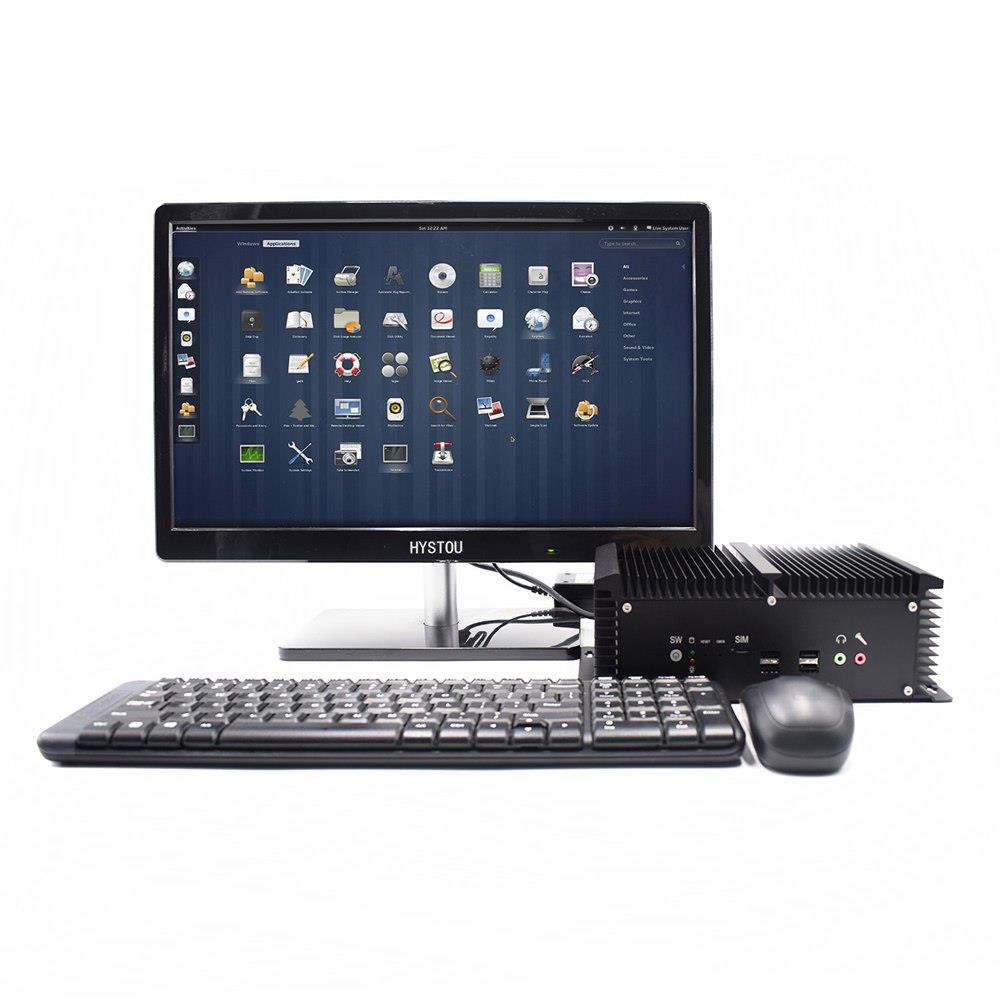 HYSTOU P12 i5-8250U Fanless Mini PC intel core i5-8250U 8G RAM 256G SSD 2.4G+5G WIFI 2*LAN 2*COM 8*USB HDMI+VGA