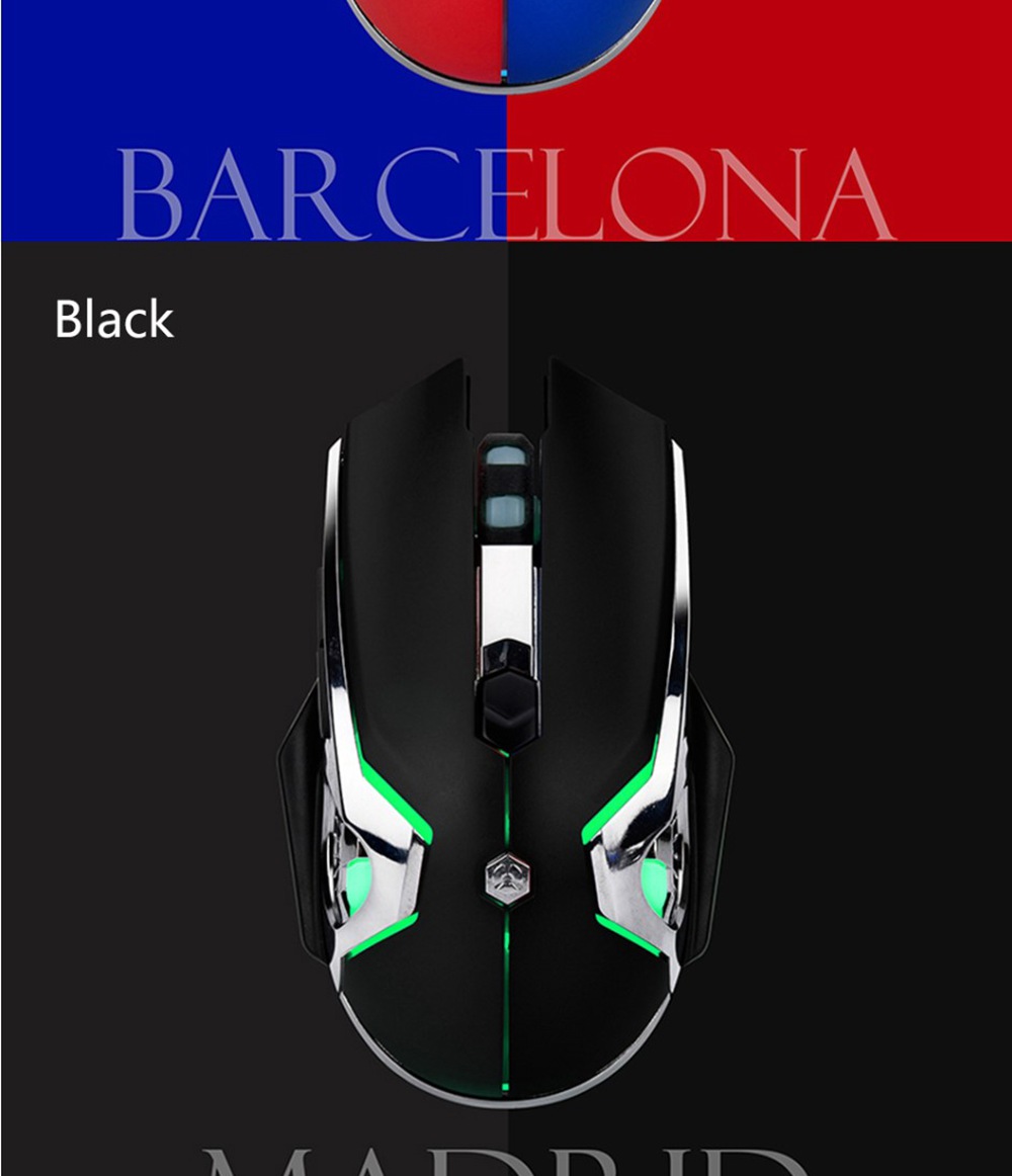 Ajazz AJ120 USB Wired Gaming Mouse 6 Keys Customized Macro Programmable Buttons 3200DPI For Home Office - Black