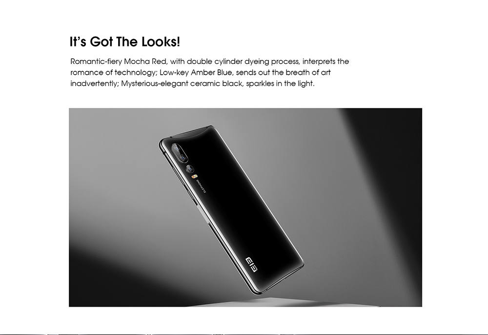 Elephone U2 6.26 Inch 4G LTE Smartphone MT6771T P70 6GB 128GB 16.0MP+5.0MP+2.0MP Three Rear Cameras Android 9.0 - Black