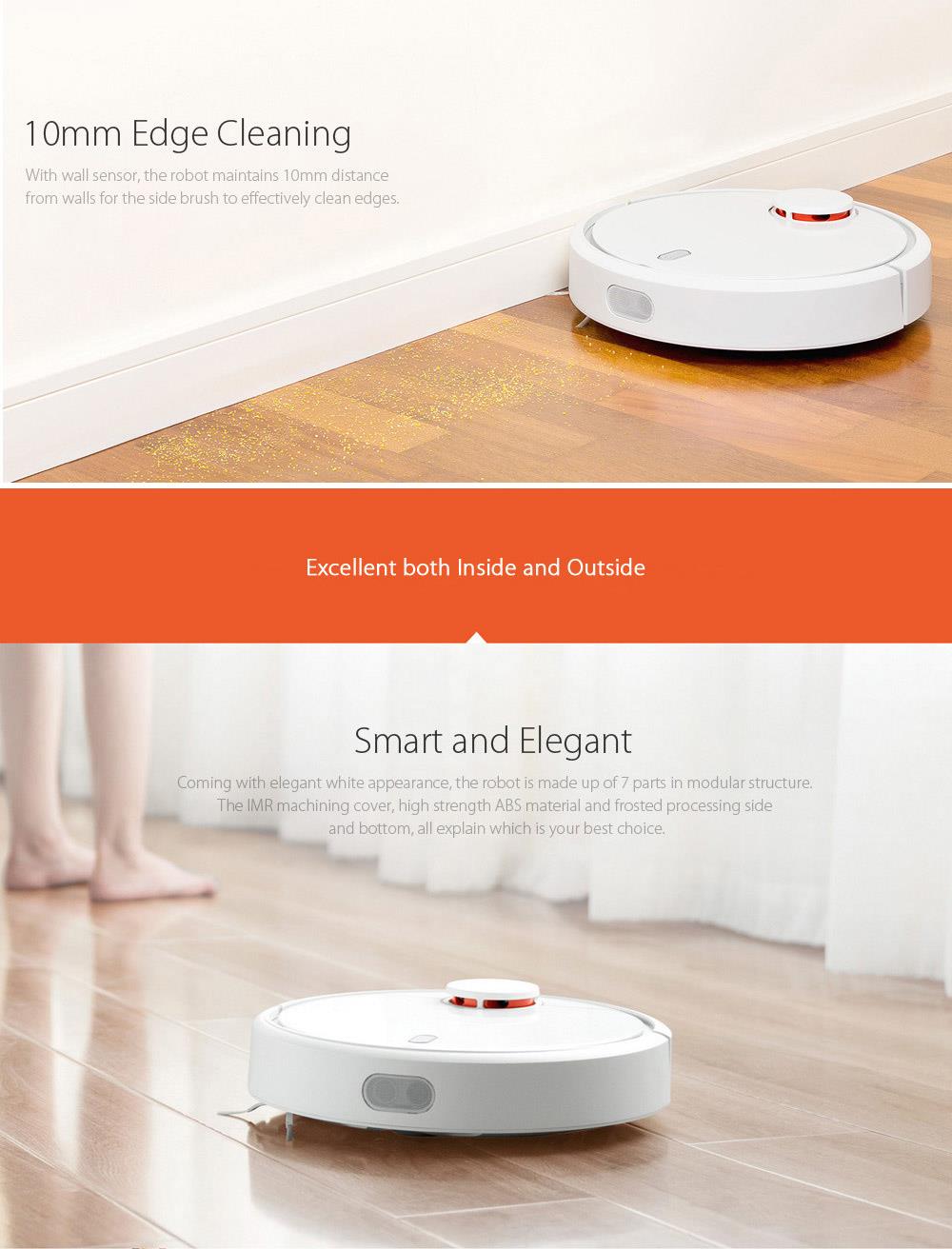 Xiaomi Mi Robot Vacuum Cleaner With Laser Guidance System Powerful Suction LDS Path Planning 5200mAh Battery