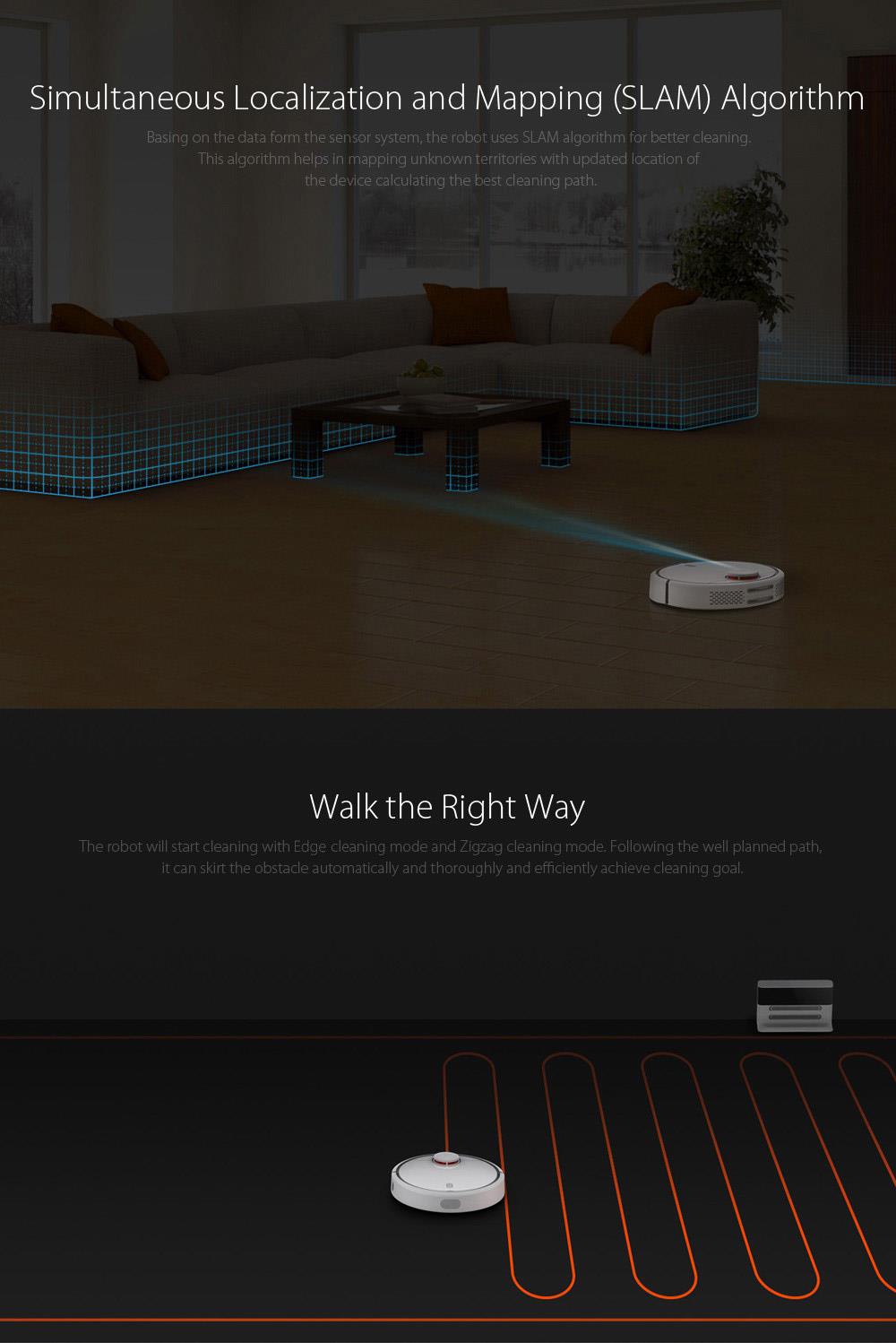Xiaomi Mi Robot Vacuum Cleaner With Laser Guidance System Powerful Suction LDS Path Planning 5200mAh Battery