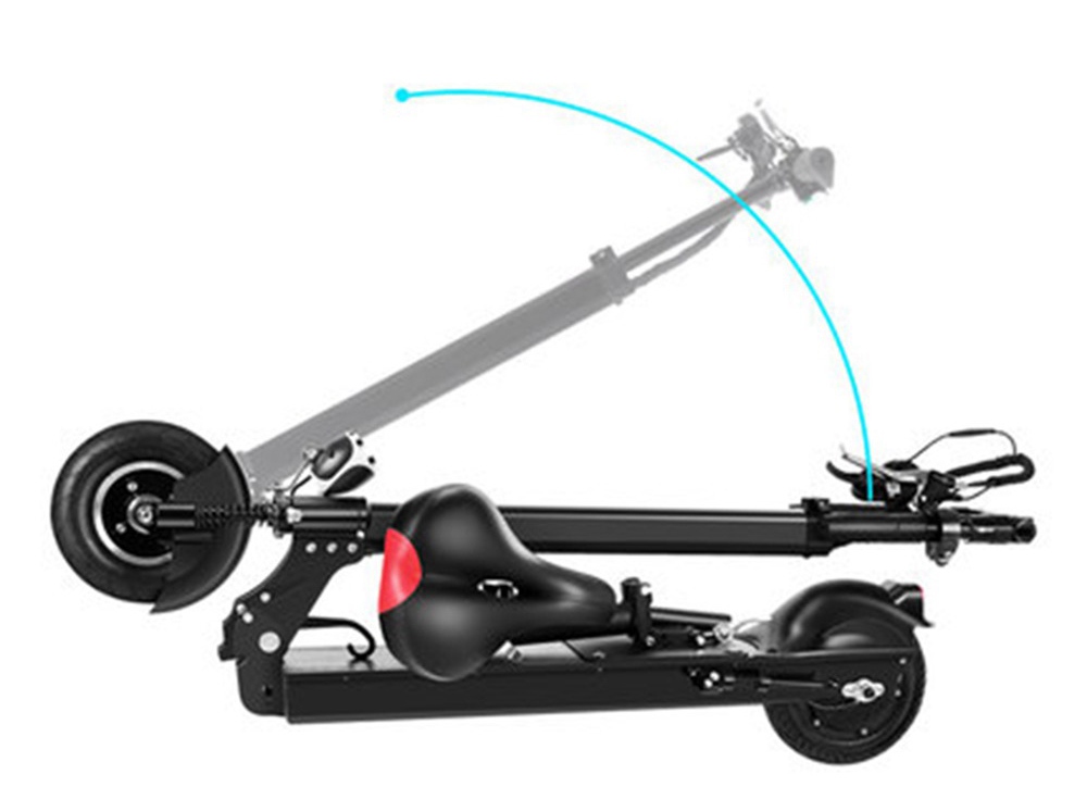 YOUPIN Q01 Folding Electric Scooter 350W Motor 10.4Ah Battery 8 Inch Tire Containing Seat - Black