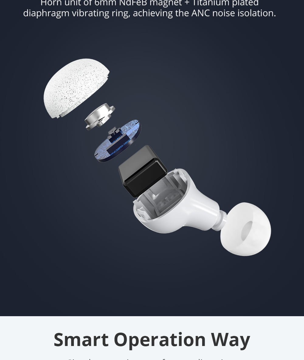 T2 Bluetooth 5.0 TWS Earphones With Charging Case Realtek SoC Button Control