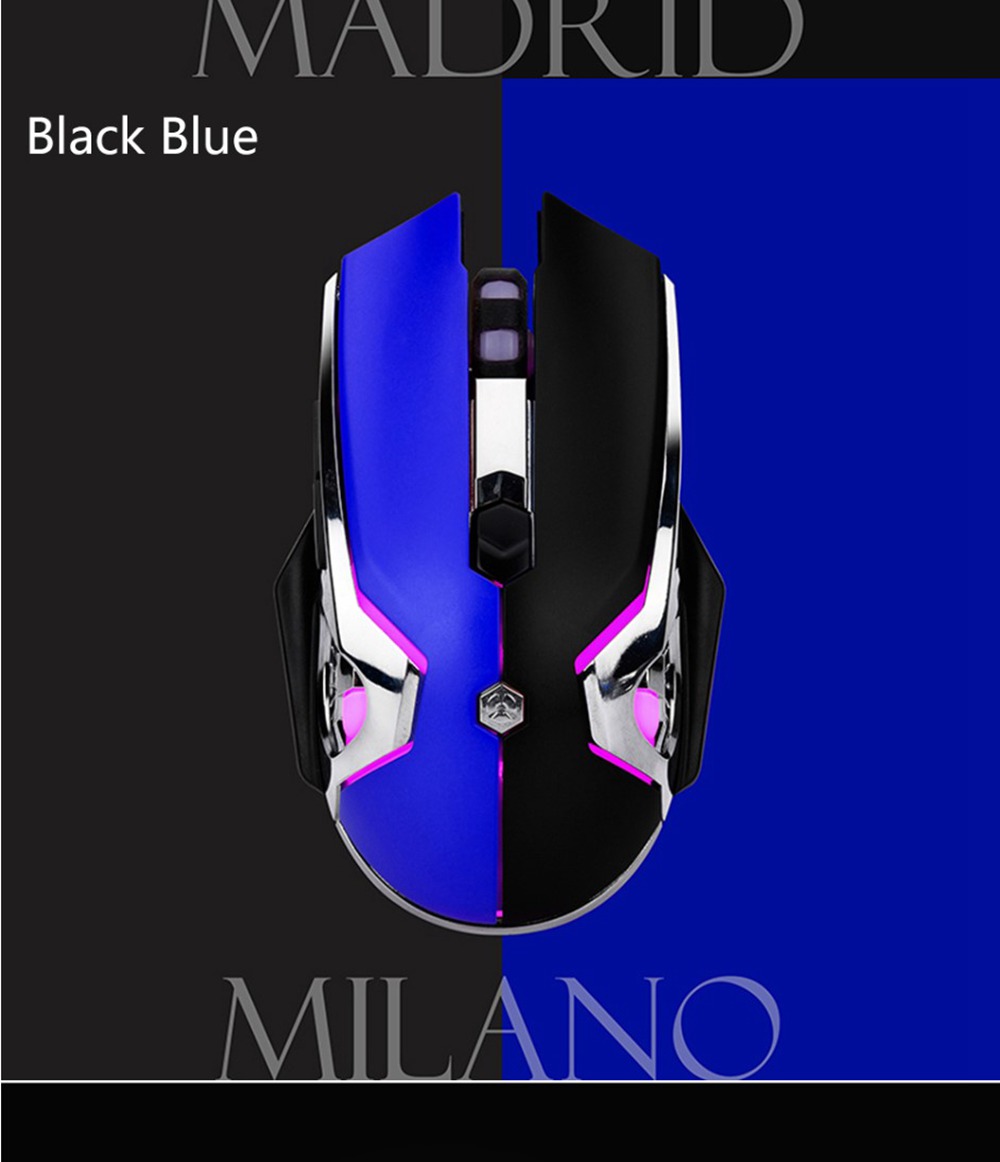 Ajazz AJ120 USB Wired Gaming Mouse 6 Keys Customized Macro Programmable Buttons 3200DPI For Home Office - Black