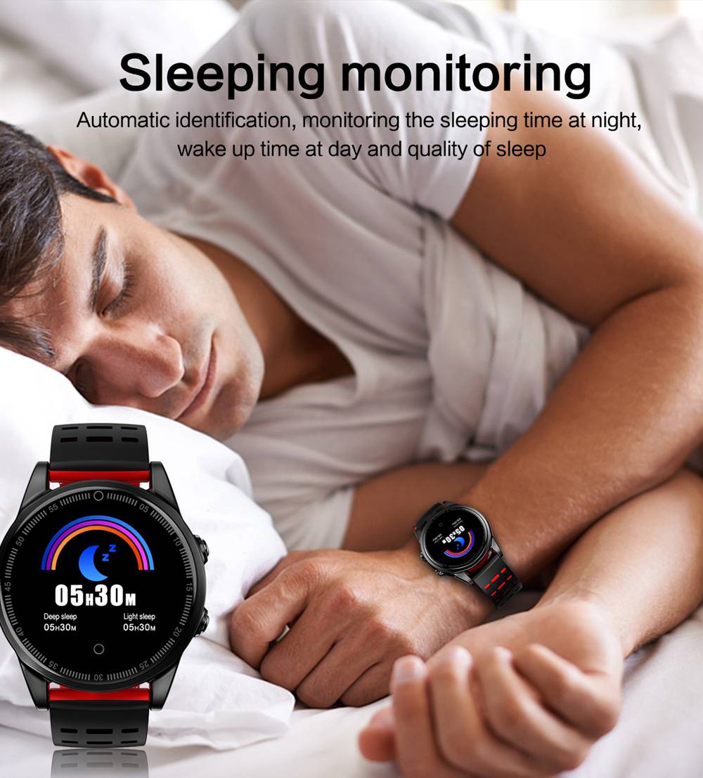 R13 Pro SmartWatch 1.22 Inch IPS Screen IP67 Heart Rate Blood Pressure Monitor Silicon Strap - Silver&Green