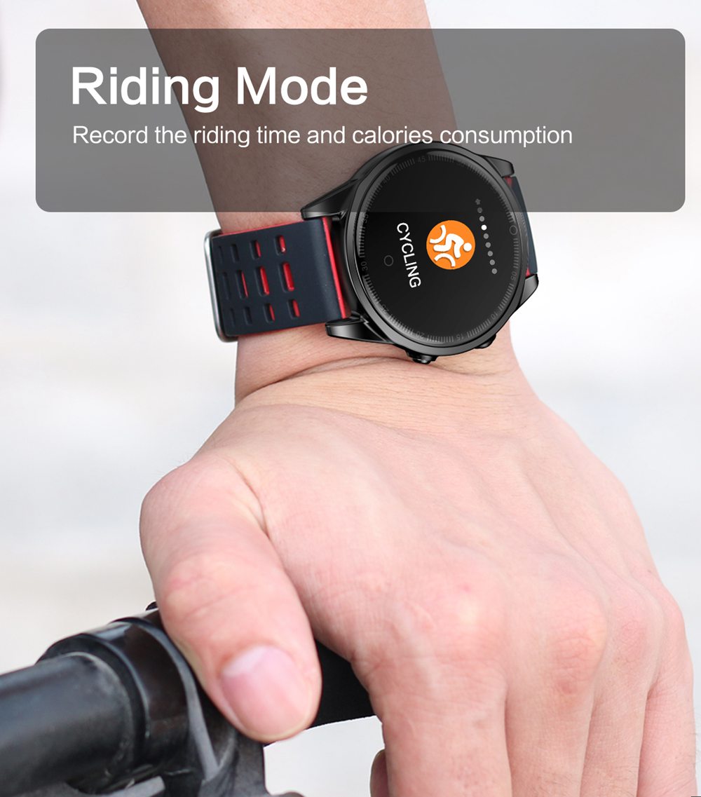 R13 Pro SmartWatch 1.22 Inch IPS Screen IP67 Heart Rate Blood Pressure Monitor Silicon Strap - Silver&Green