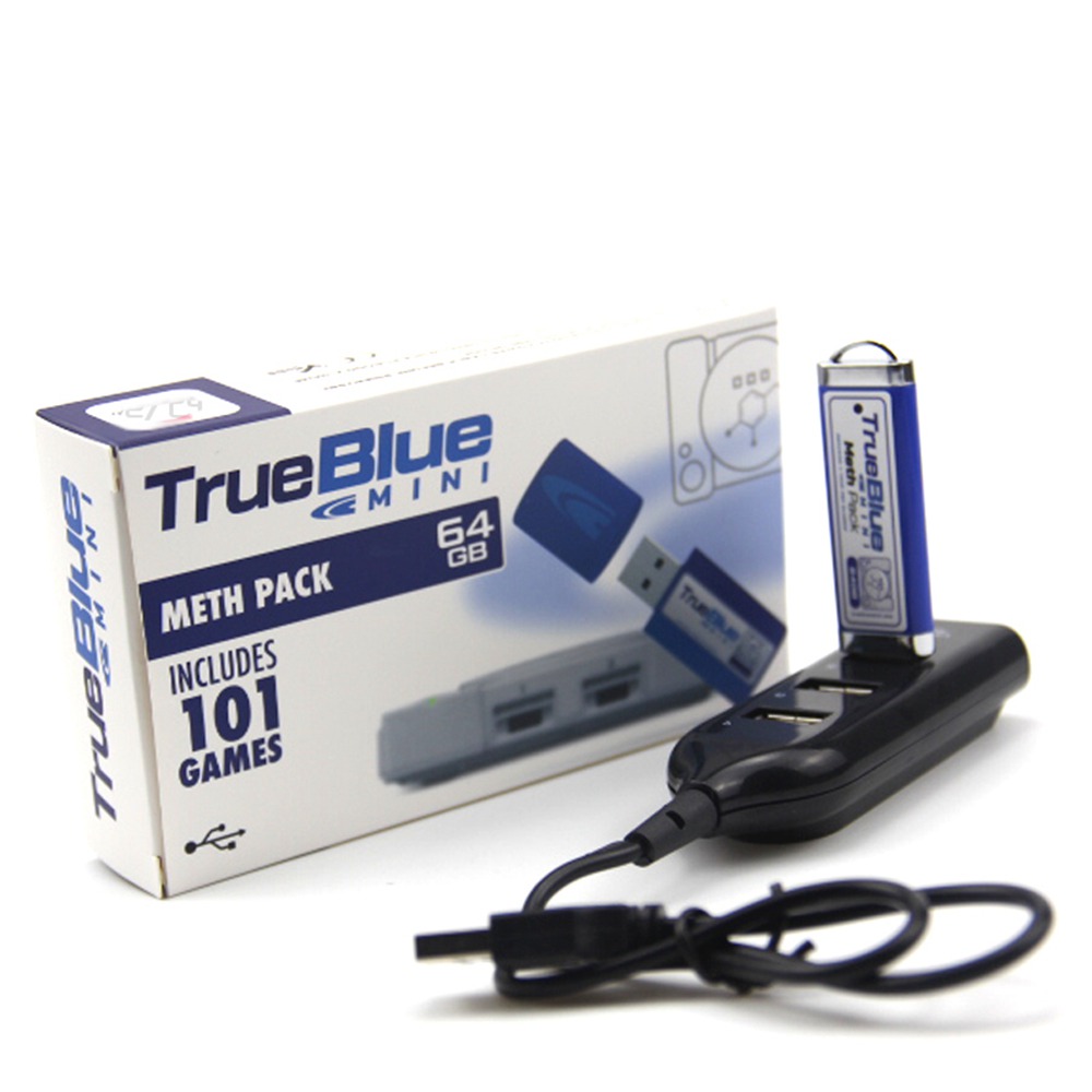 True Blue Mini 101 Games Crackhead Pack 64GB for PlayStation Classic Games Accessories