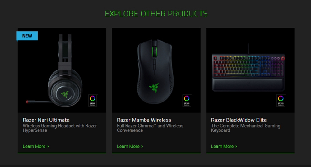 Razer Nari Wireless 2.4GB Gaming Headset THX Spatial Audio with Cho - Black