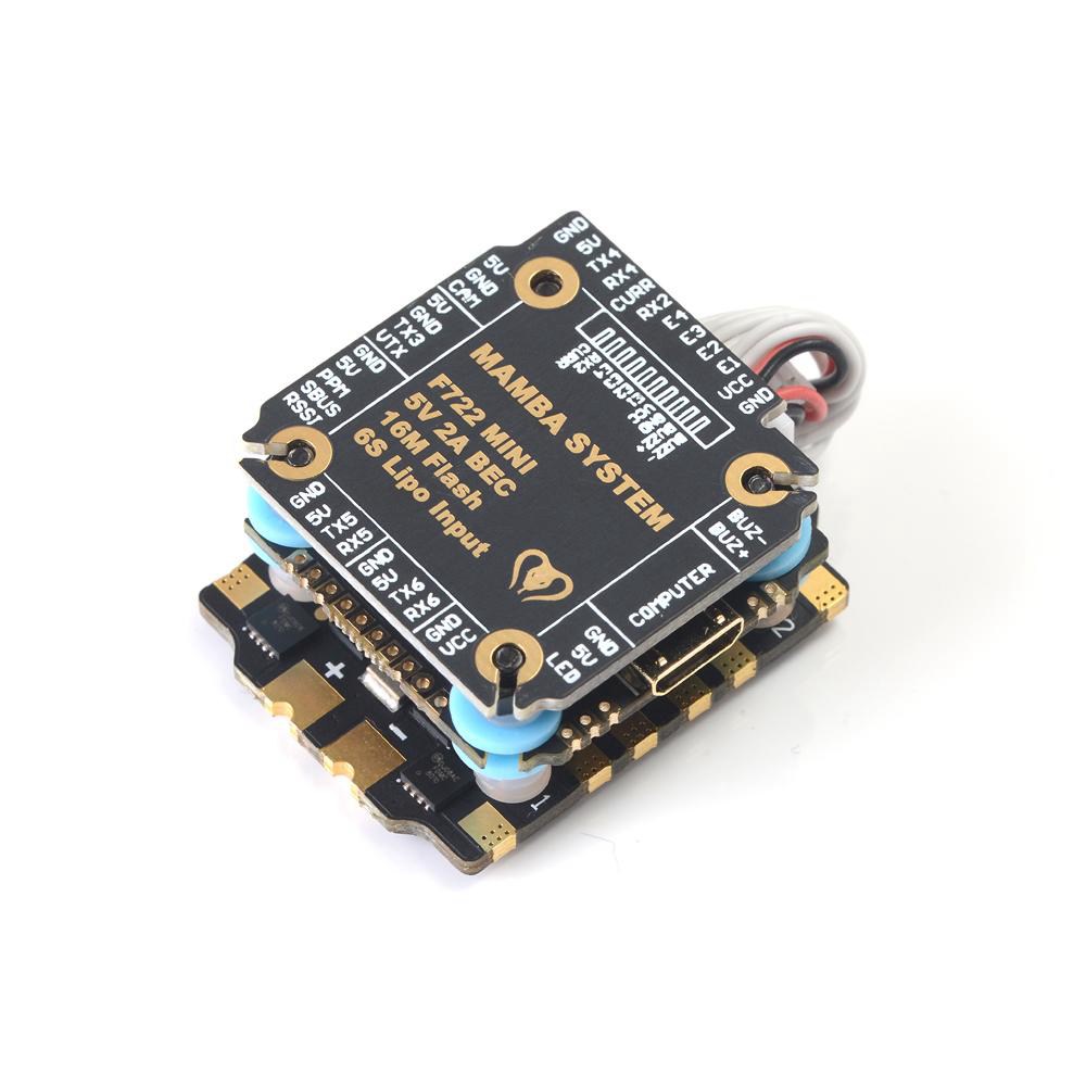Diatone MAMBA F722MINI Stack BetaFlight F722 OSD 5V&2A BEC 3-6S 30A Blheli_32 Dshot1200 For FPV Racing RC Drone