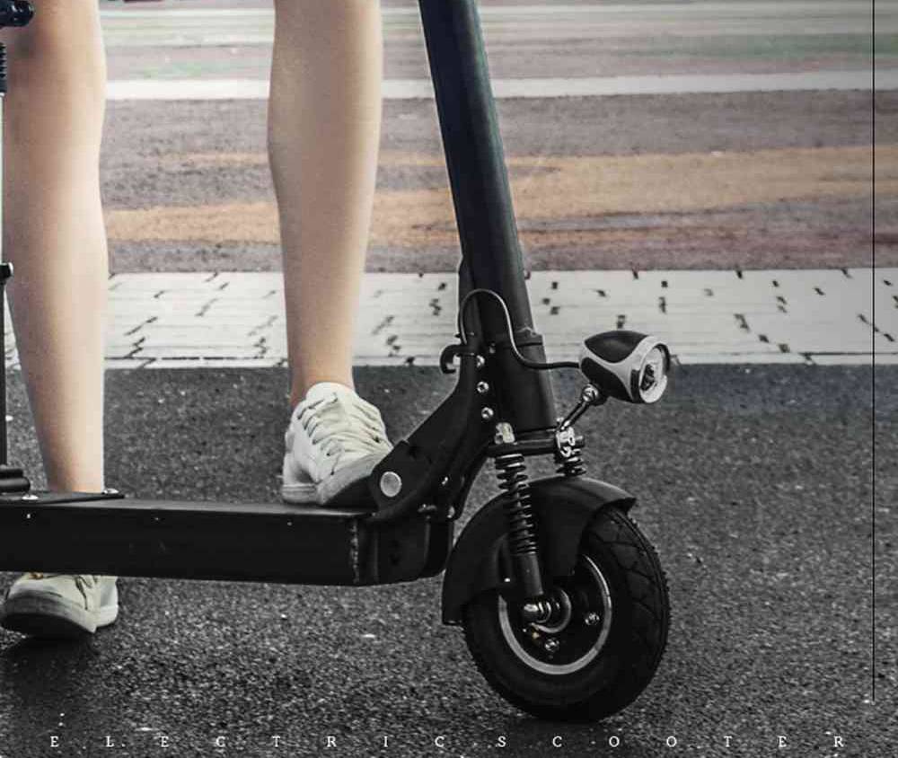 YOUPIN Q01 Folding Electric Scooter 350W Motor 10.4Ah Battery 8 Inch Tire Containing Seat - Black