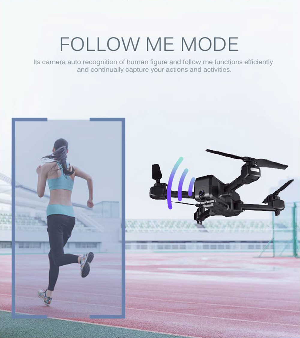 SJRC Z5 GPS 2.4G WiFi FPV Foldable RC Drone with Adjustable 1080P HD Camera Follow Me Mode RTF