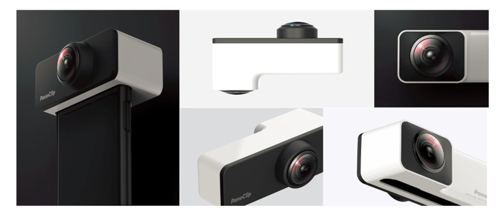 Panoclip 360 Degree Panoramic Lens Filter Double 180 Degree Fisheye Lenses For iPhone X - Black + White