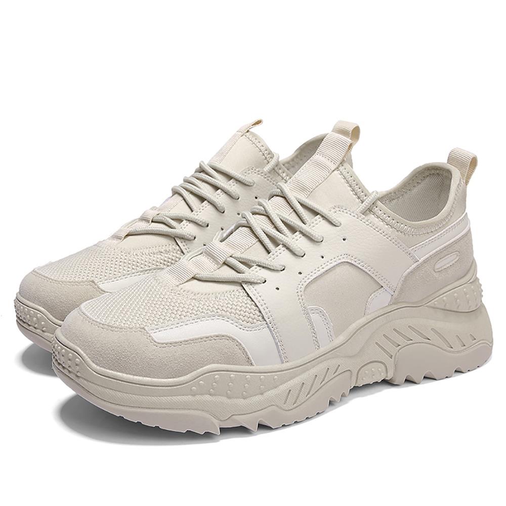 S333 Men Fashion Comfortable Sports Shoes Rubber Sole EU43 - Beige