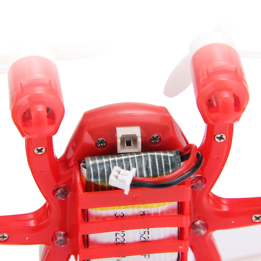 FQ777-126C MINI Spider Drone 2MP HD Camera 3D Roll One Key to Return Dual Mode 4CH 6Axis Gyro RC Hexacopter - Red