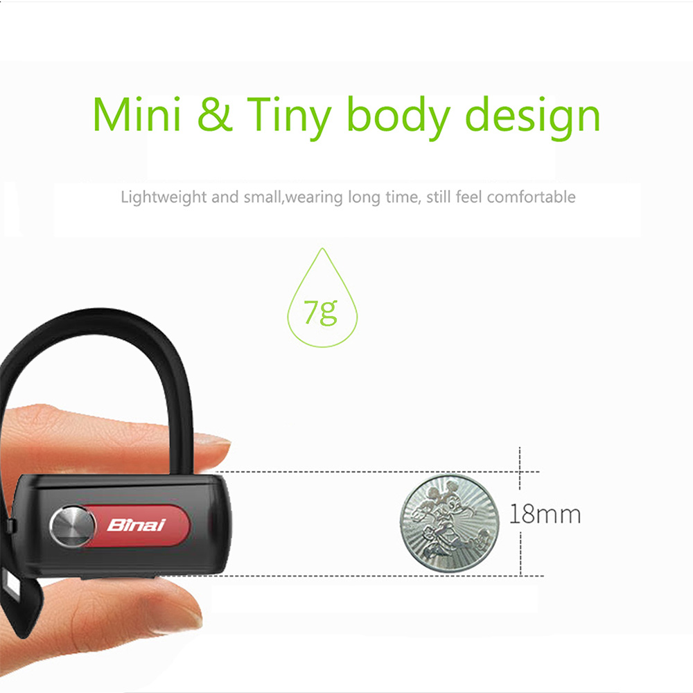 Binai T88 Wireless Bluetooth Stereo Dual Headphones with Mic DSP Noise Reduction - Black + Silver