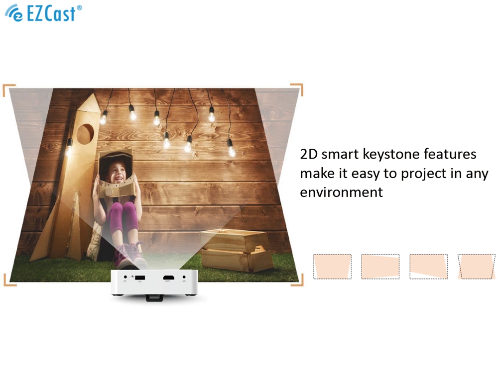 Ezcast Beam Mini Projector J2 Built-In Battery Support iOS/Android Device Ezcast/Ezwire