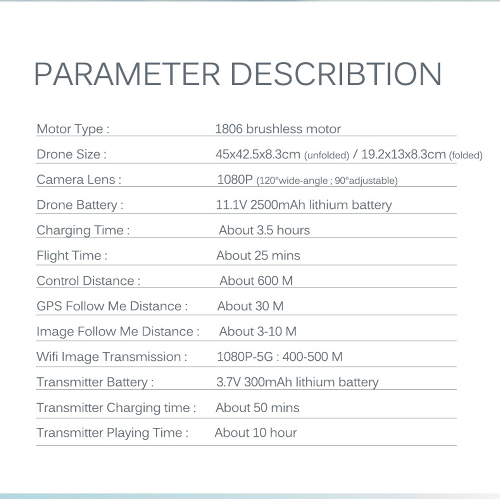 SJRC F11 GPS 5G WiFi FPV Foldable Brushless RC Drone with Adjustable 1080P HD Camera 25mins Flight Time - RTF