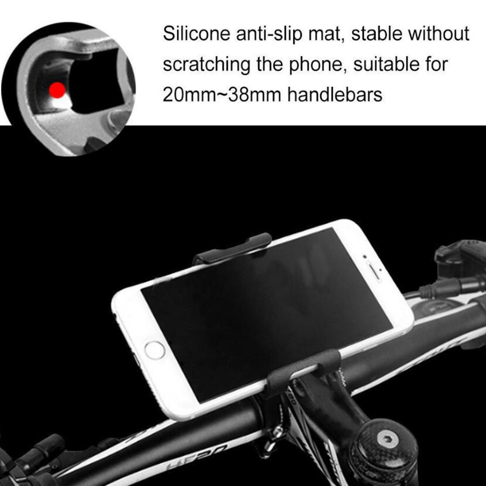 Aluminium Alloy Mobile Phone Holder Fixed Bracket For Xiaomi & Kugoo Scooter - Black