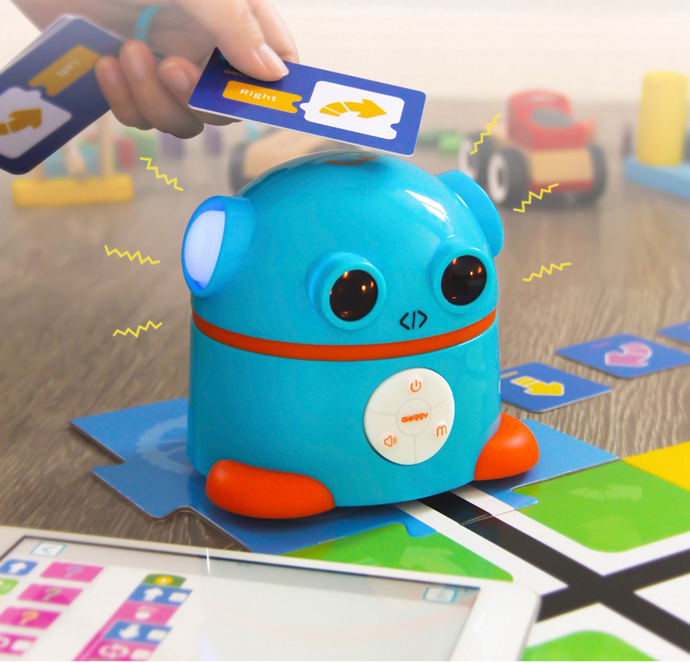 Aieggy v2 Command Card Coding Robot Toy Puzzle Game Basic Edition For Children - Blue