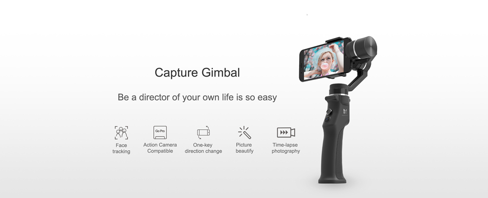 FUNSNAP Capture 3-Axis Brushless Handheld Gimbal Stabilizer for Smartphone