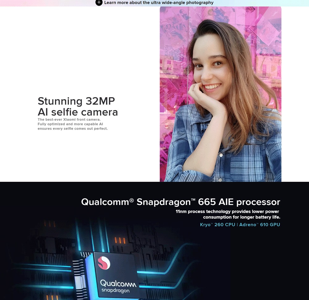 Xiaomi Mi A3 6.088 Inch HD+Screen 4G LTE Smartphone Snapdragon 665 4GB 128GB 48.0MP+8.0MP+2.0MP Three Rear cameras Android One Global Version - Grey