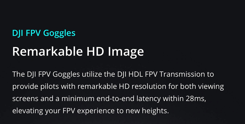 DJI Digital FPV Goggles 1440 X 810 High Definition 5.8G Low Latency Video Goggles For FPV Racing Drone