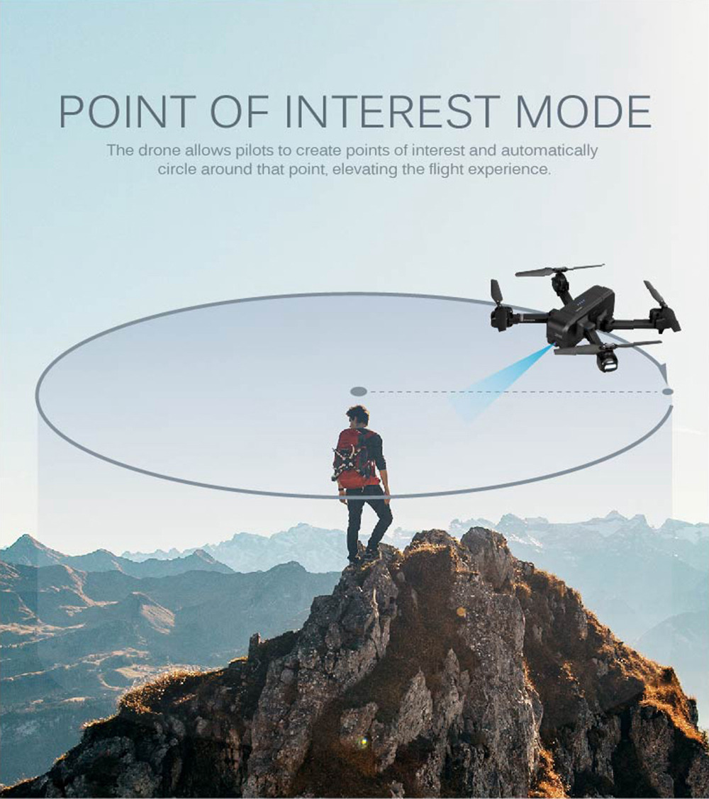 SJRC Z5 GPS 2.4G WiFi FPV Foldable RC Drone with Adjustable 1080P HD Camera Follow Me Mode RTF