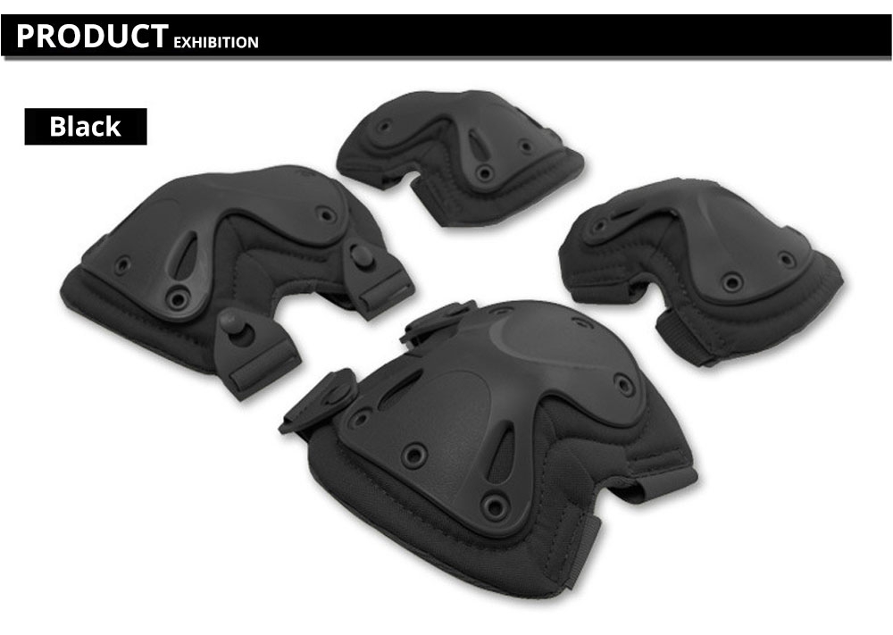 Knee And Elbow Pads Protective Safety Gear Equipment For Cycling And Skating - Camouflage