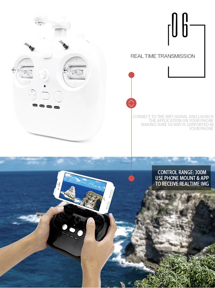 AOSENMA CG035 WIFI FPV Brushless Double GPS Drone with 1080P FHD Camera RC Quadcopter RTF - White