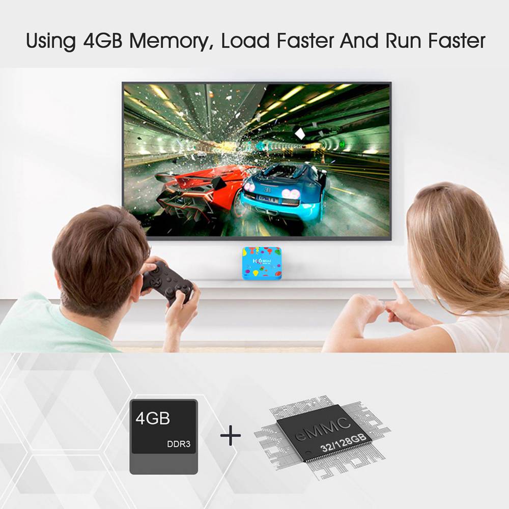 H96 Mini TV Box Android9.0 Allwinner H6 4G/32G 2.4G+5G WiFi Bluetooth 100Mbps LAN USB3.0